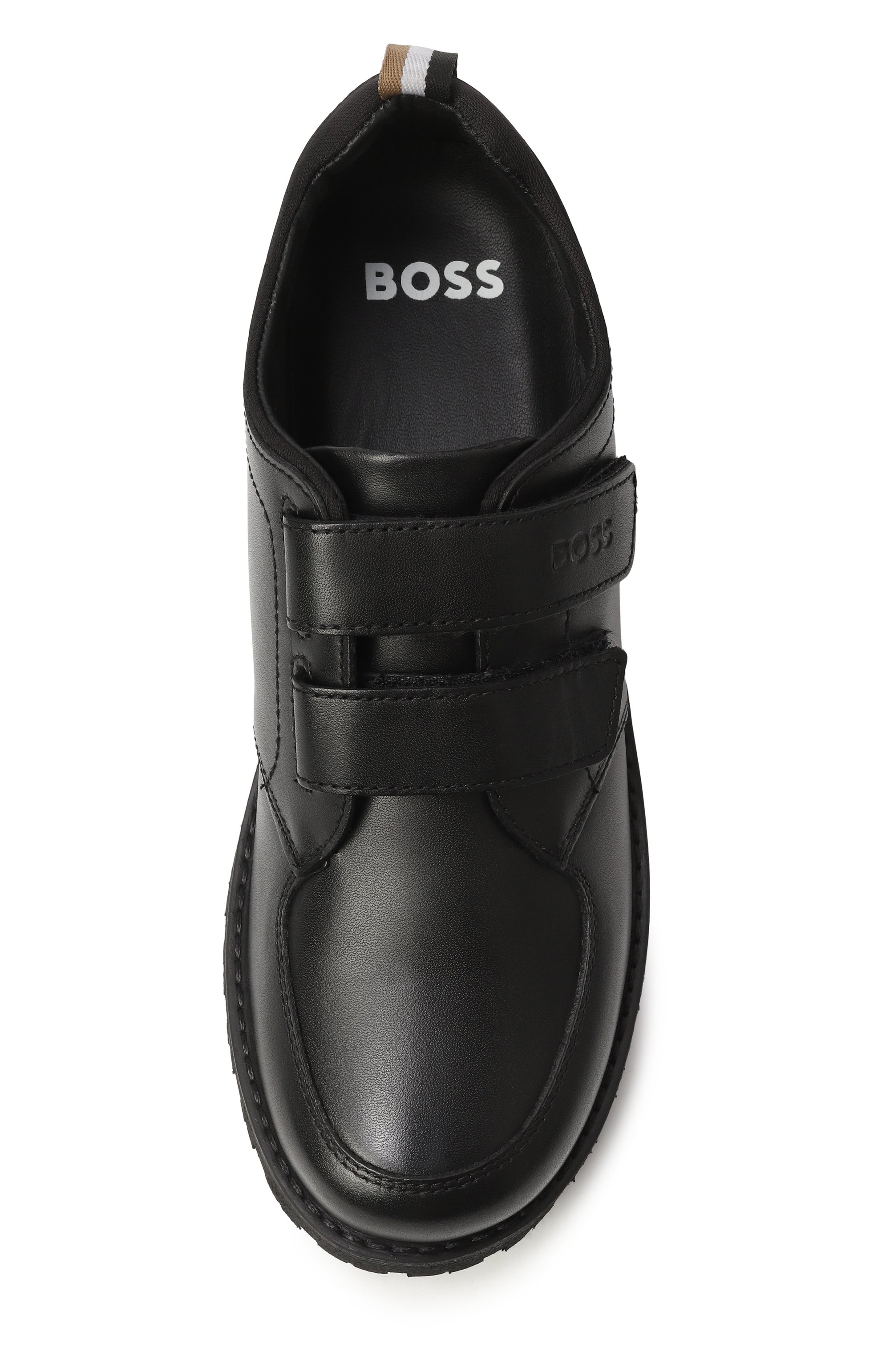 Кожаные дерби BOSS черного цвета по цене 10900 руб., арт. J51642/30-35, фото 4 Кожаные дерби BOSS, арт. J51642/30-35, фото 4