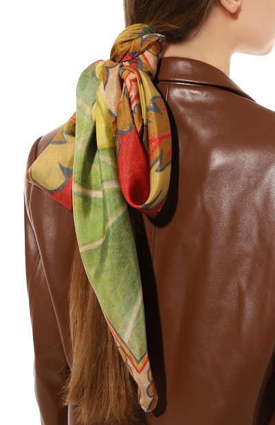 Шелковый платок настурция GOURJI, арт. T21NS7R, фото 3