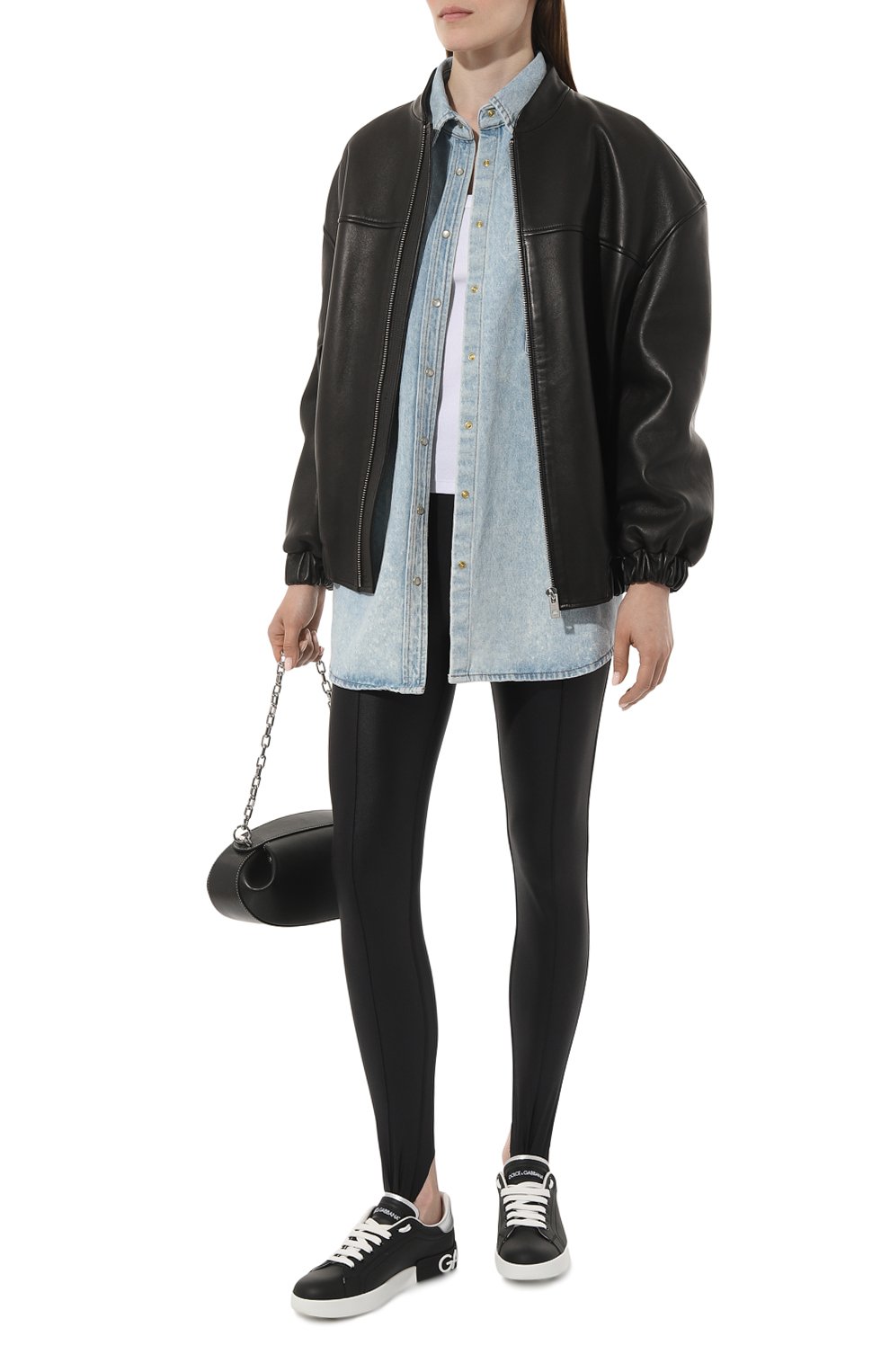 Кожаные кеды portofino DOLCE & GABBANA, арт. CK1587/AH527, фото 2