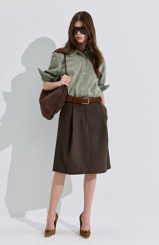 Замшевая рубашка MVST M26.2PW.L022/METIS SUEDE 0.4 MM Зелёный  M26.2PW.L022/METIS SUEDE 0.4 MM Фото 6