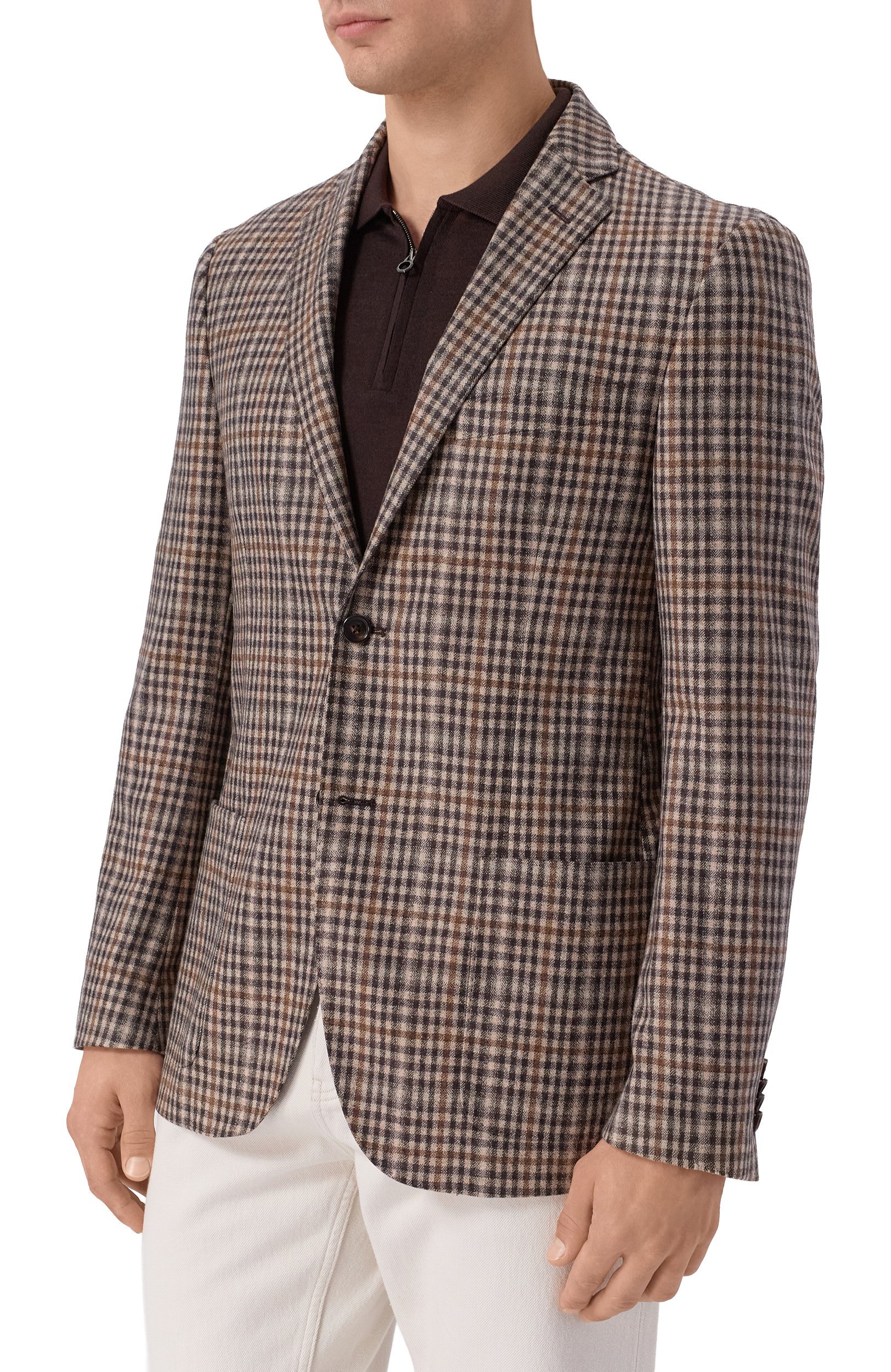 Шерстяной пиджак CORNELIANI бежевого цвета по цене 129500 руб., арт. 286002/2A16271, фото 3 Шерстяной пиджак CORNELIANI, арт. 286002/2A16271, фото 3