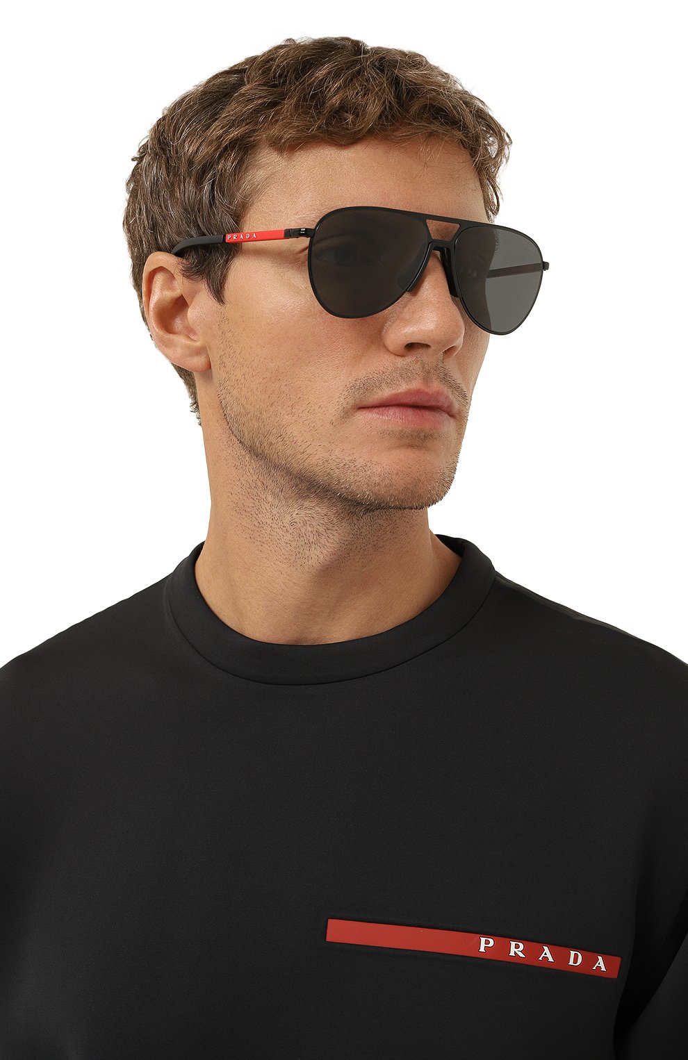 Солнцезащитные очки PRADA черного цвета по цене 31000 руб., арт. SPS51X-E1BO-FE06L-059, фото 2 Солнцезащитные очки PRADA, арт. SPS51X-E1BO-FE06L-059, фото 2