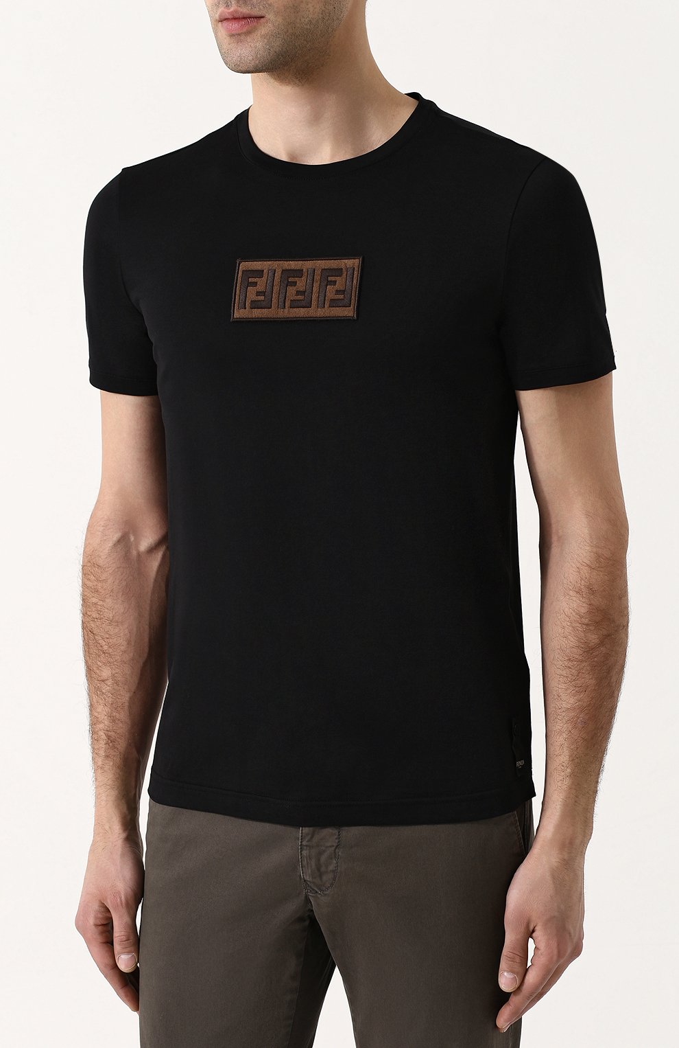 Хлопковая футболка с принтом FENDI, арт. FY0894 A28U, фото 3