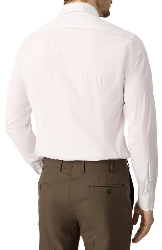 Хлопковая сорочка Corneliani 94P002-9411474 Белый  94P002-9411474 Фото 4