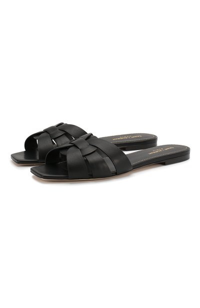 Кожаные шлепанцы nu pieds SAINT LAURENT, арт. 472064/BDA00, фото 1