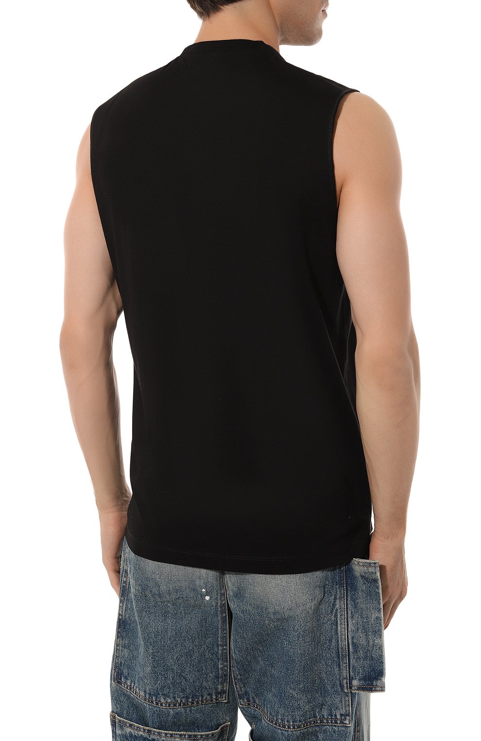 Хлопковая майка DSQUARED2 черного цвета по цене 27300 руб., арт. S71GD1336/S23009, фото 4 Хлопковая майка DSQUARED2, арт. S71GD1336/S23009, фото 4