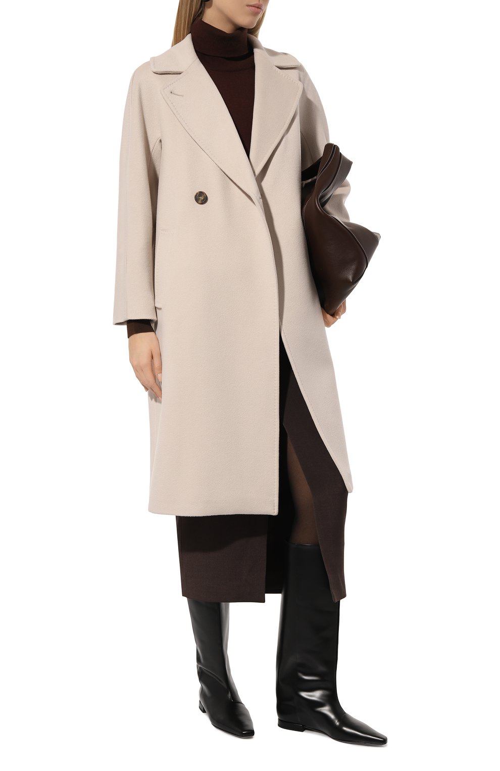 Шерстяное пальто MAX MARA кремового цвета по цене 87550 руб., арт. RESINA, фото 2 Шерстяное пальто MAX MARA, арт. RESINA, фото 2