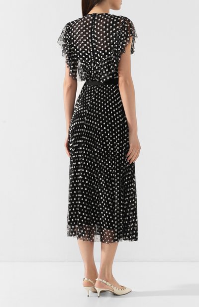 Платье с поясом REDVALENTINO черного цвета по цене 89150 руб., арт. TR3VA11J/4SR, фото 4 Платье с поясом REDVALENTINO, арт. TR3VA11J/4SR, фото 4