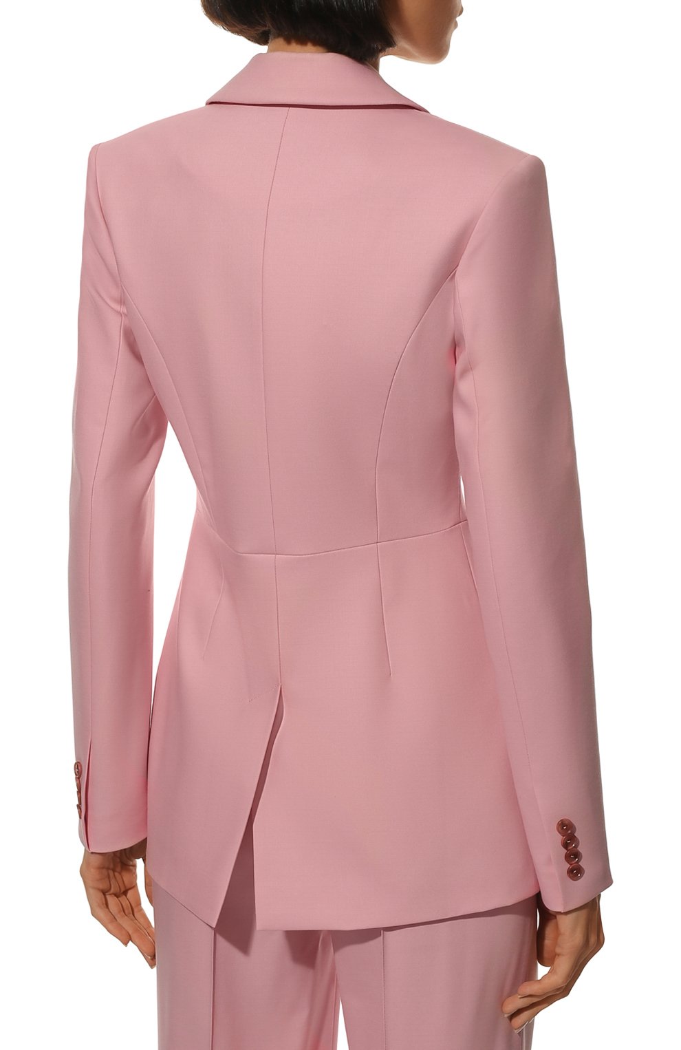 Шерстяной жакет LESYANEBO розового цвета по цене 58000 руб., арт. FW22/H-768/Qu, фото 4 Шерстяной жакет LESYANEBO, арт. FW22/H-768/Qu, фото 4