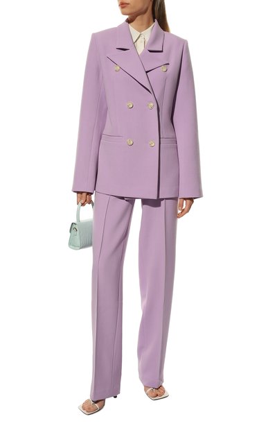 Жакет из вискозы LESYANEBO сиреневого цвета по цене 38000 руб., арт. SS22/H-108, фото 2 Жакет из вискозы LESYANEBO, арт. SS22/H-108, фото 2