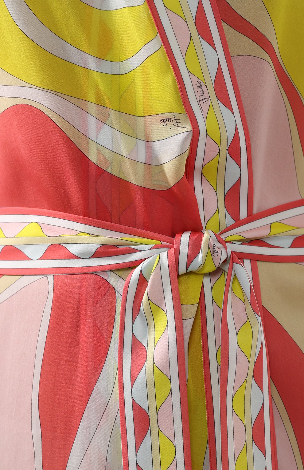 Шелковая туника EMILIO PUCCI кораллового цвета по цене 143000 руб., арт. 9RWI50/9R772, фото 5 Шелковая туника EMILIO PUCCI, арт. 9RWI50/9R772, фото 5