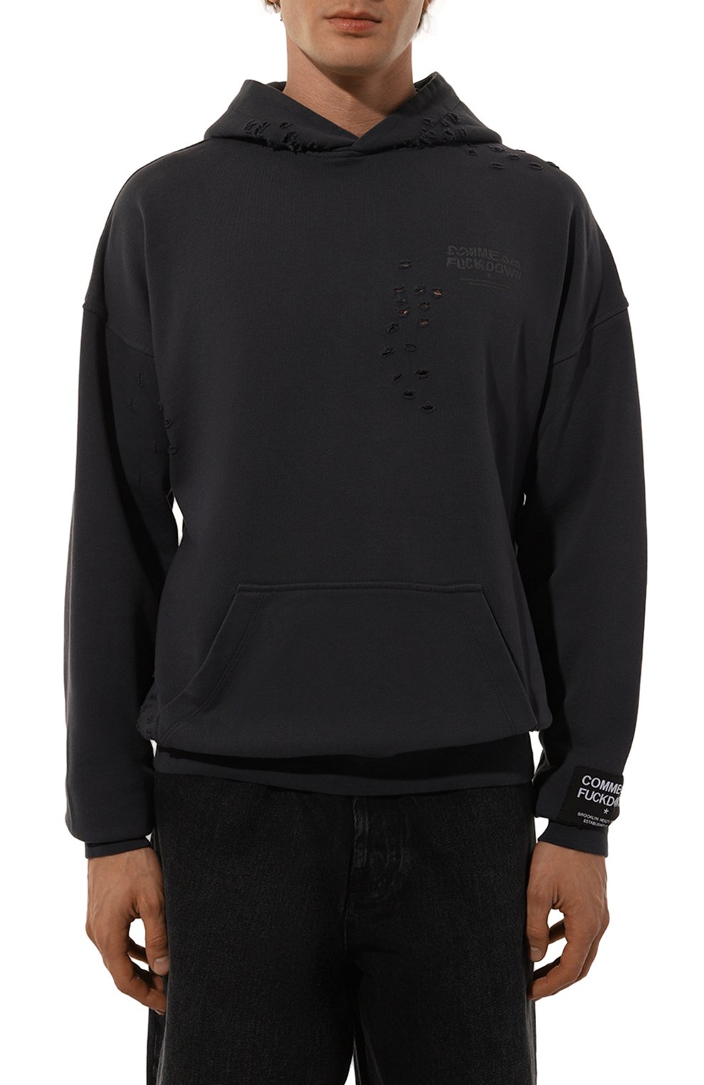 Хлопковое худи COMME DES FUCKDOWN, арт. CFABM01382, фото 3