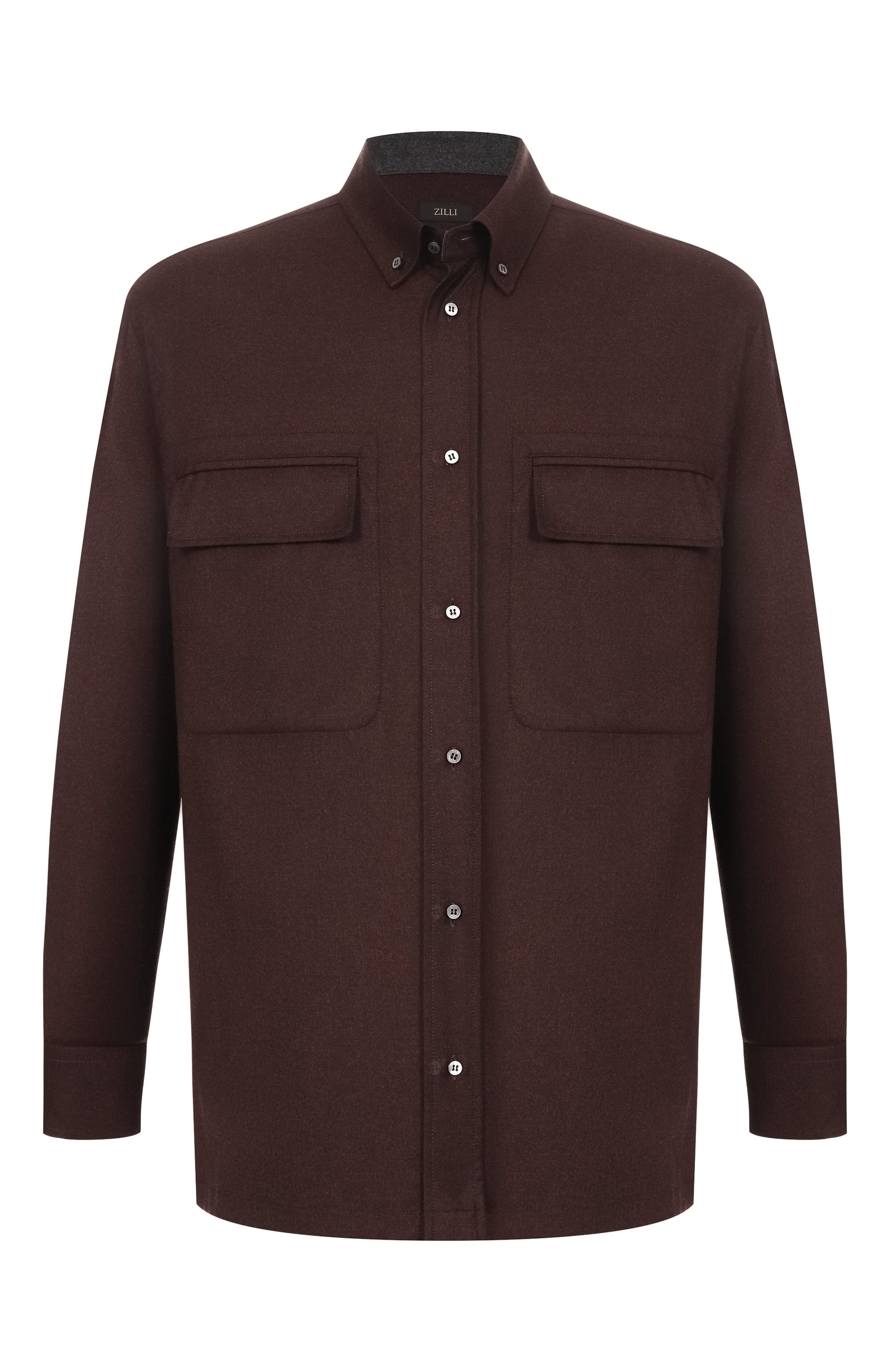 Рубашка из шерсти и шелка ZILLI, арт. ZSSH02M024791001A, фото 1