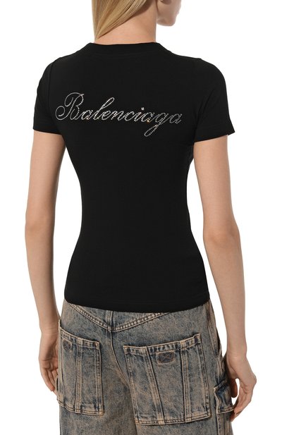 Хлопковая футболка BALENCIAGA, арт. 768075/TPVP6, фото 4