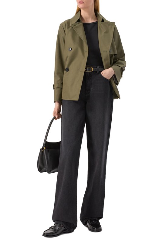 Хлопковый лонгслив Weekend Max Mara MULTIA Чёрный  MULTIA Фото 2