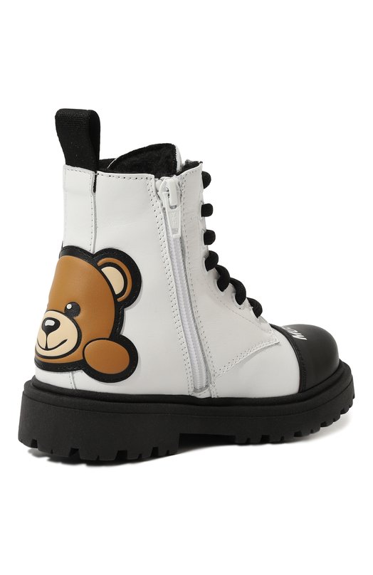 Кожаные ботинки Moschino Белый, фото 3