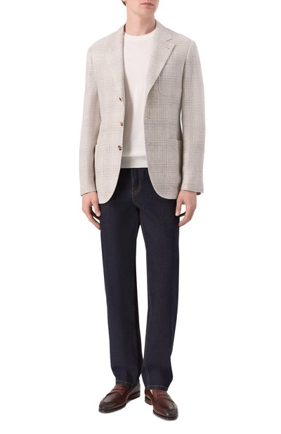 Мужские кожаные пенни-лоферы adrian SANTONI, арт. MCAG19314JJ6GHAS