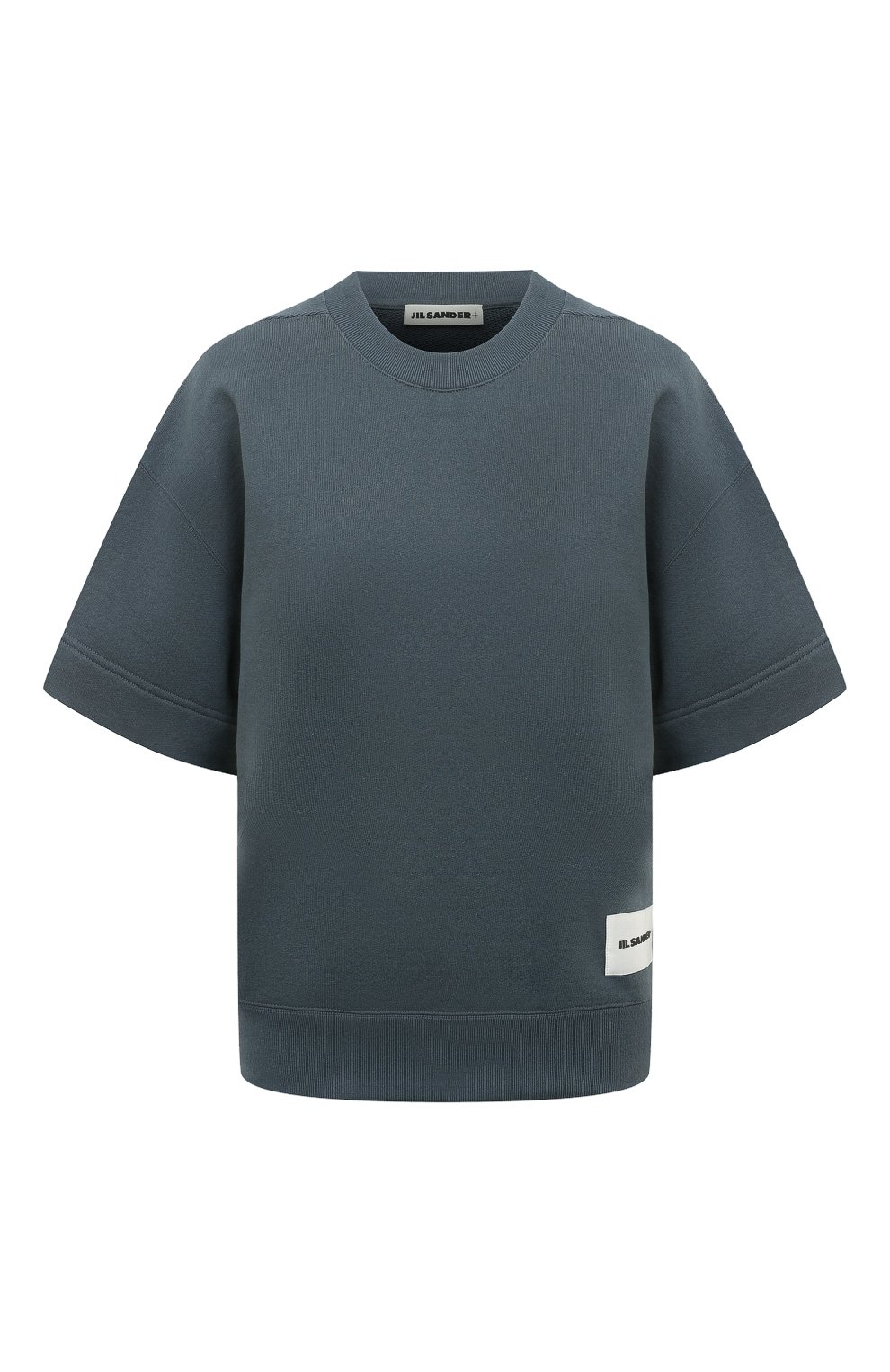 Хлопковая футболка JIL SANDER синего цвета по цене 46400 руб., арт. J40GC0105/J20039, фото 1 Хлопковая футболка JIL SANDER, арт. J40GC0105/J20039, фото 1