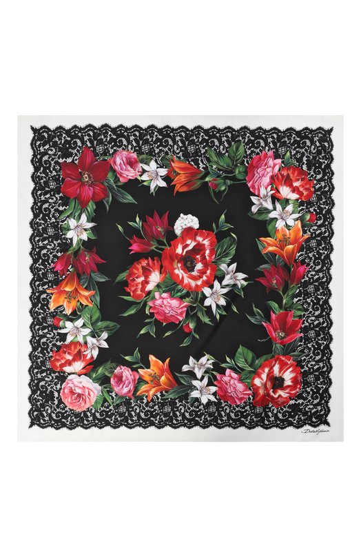 Шелковый платок Dolce & Gabbana FN090R/GDC7A Разноцветный  FN090R/GDC7A Фото 4