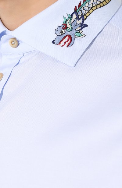 Хлопковая рубашка GUCCI, арт. 574522/ZACBZ, фото 5