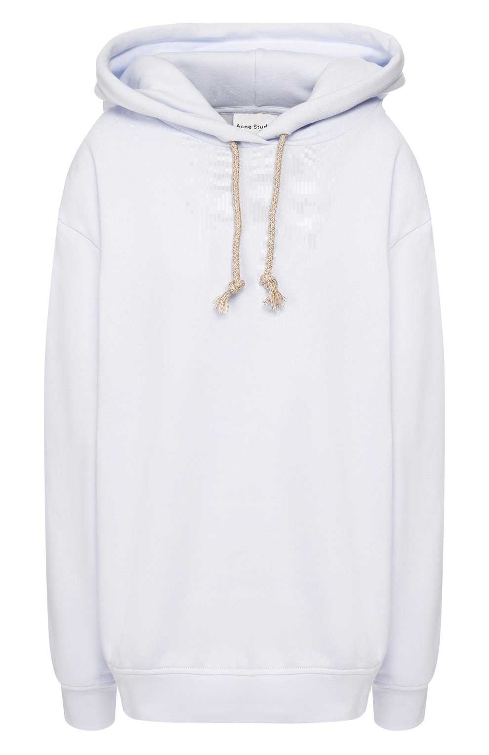 Хлопковое худи ACNE STUDIOS голубого цвета по цене 22800 руб., арт. AI0043/W, фото 1 Хлопковое худи ACNE STUDIOS, арт. AI0043/W, фото 1