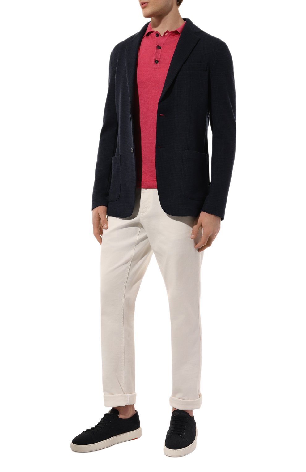 Поло из шерсти и шелка KITON розового цвета по цене 99500 руб., арт. UMM049202, фото 2 Поло из шерсти и шелка KITON, арт. UMM049202, фото 2