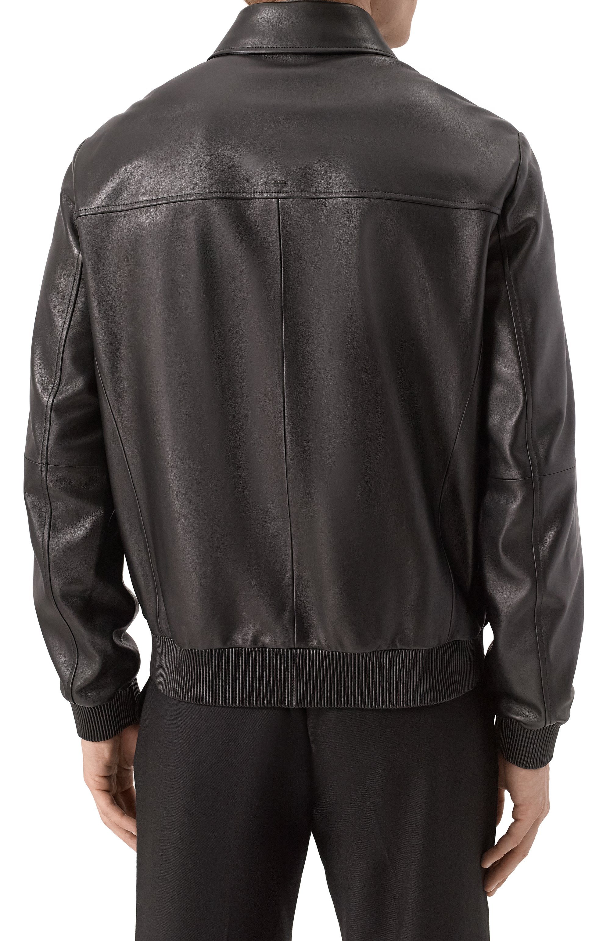 Кожаный бомбер STEFANO RICCI черного цвета по цене 919500 руб., арт. M7J5100175/NPPH41, фото 4 Кожаный бомбер STEFANO RICCI, арт. M7J5100175/NPPH41, фото 4