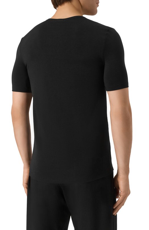 Футболка из лиоцелла и хлопка Hanro 073184 Чёрный  073184 Фото 4