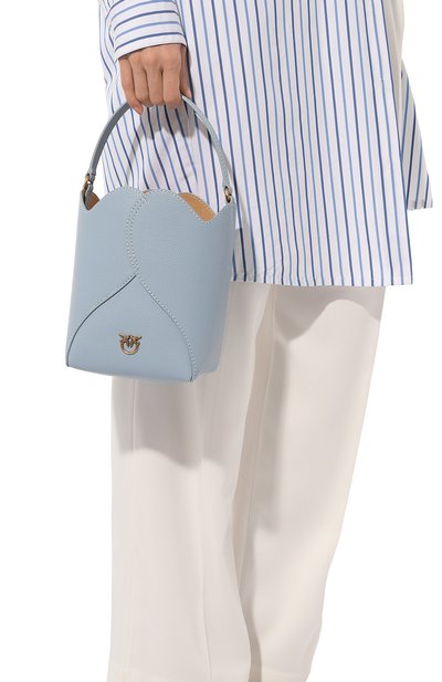 Сумка heart mini PINKO голубого цвета по цене 31100 руб., арт. 103334/A1RM, фото 2 Сумка heart mini PINKO, арт. 103334/A1RM, фото 2