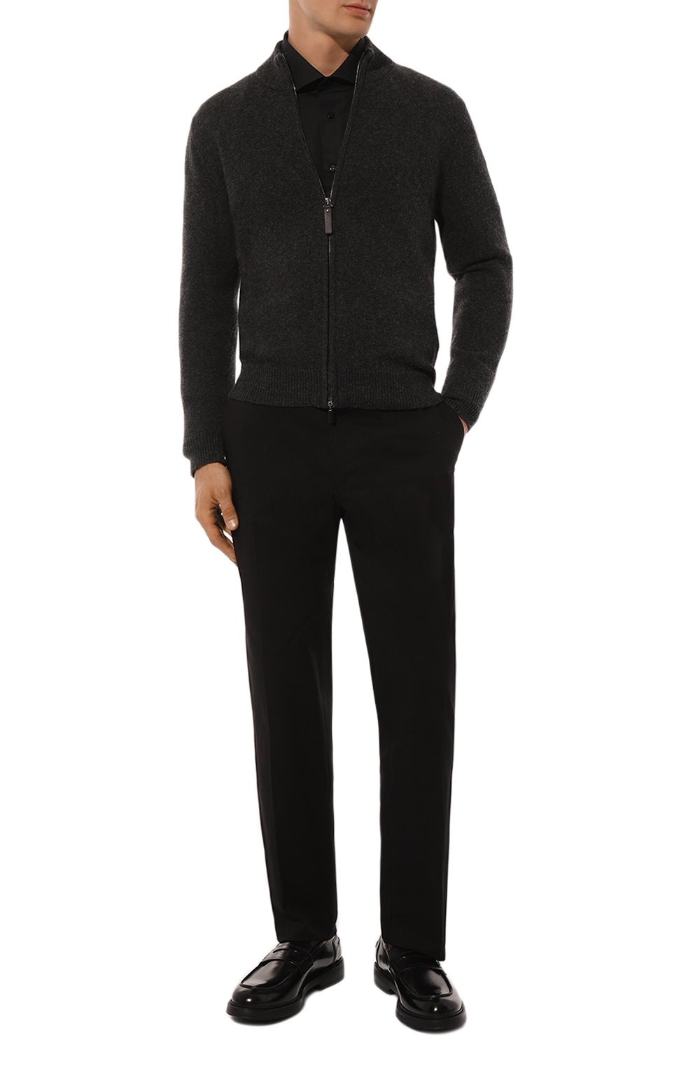 Кожаные пенни-лоферы DOUCAL'S черного цвета по цене 45200 руб., арт. DU2726BRUXUF007N, фото 2 Кожаные пенни-лоферы DOUCAL'S, арт. DU2726BRUXUF007N, фото 2