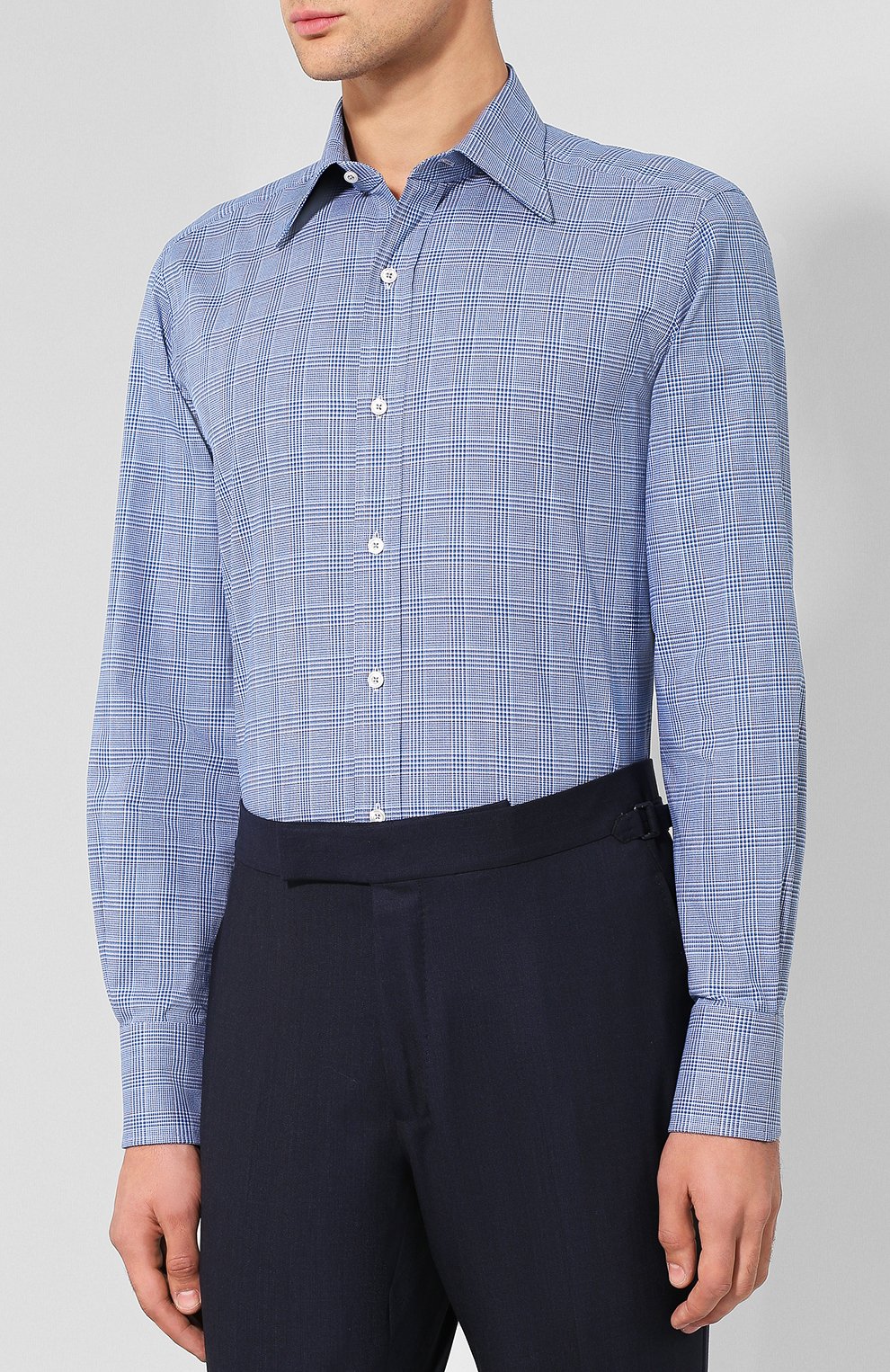 Хлопковая сорочка с воротником кент TOM FORD, арт. 4FT183/94S1JE, фото 3