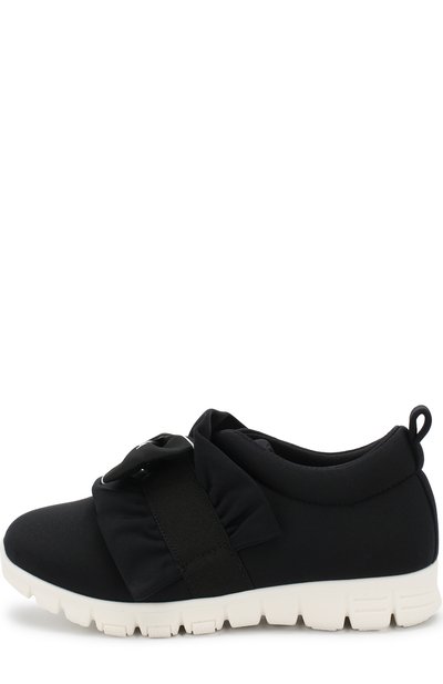 Текстильные кроссовки с эластичной вставкой и бантом DOLCE & GABBANA, арт. D10686/AN625/29-36, фото 2