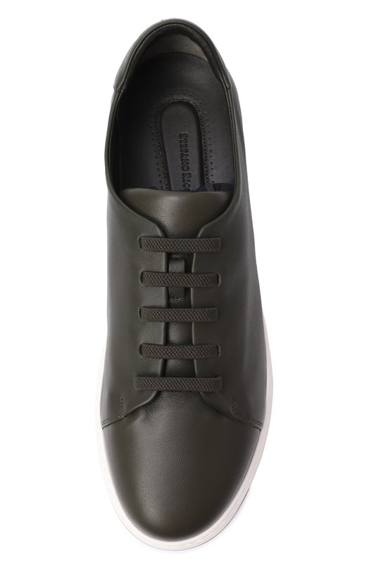 Кожаные кеды Stefano Ricci UC34G5285/NPS Хаки  UC34G5285/NPS Фото 6