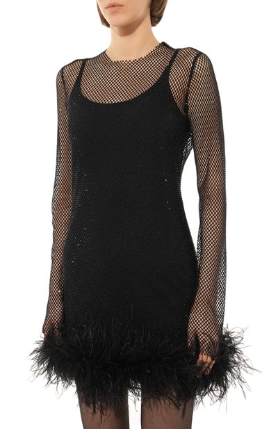 Платье с отделкой перьями ALINE, арт. AL151002-1, фото 3