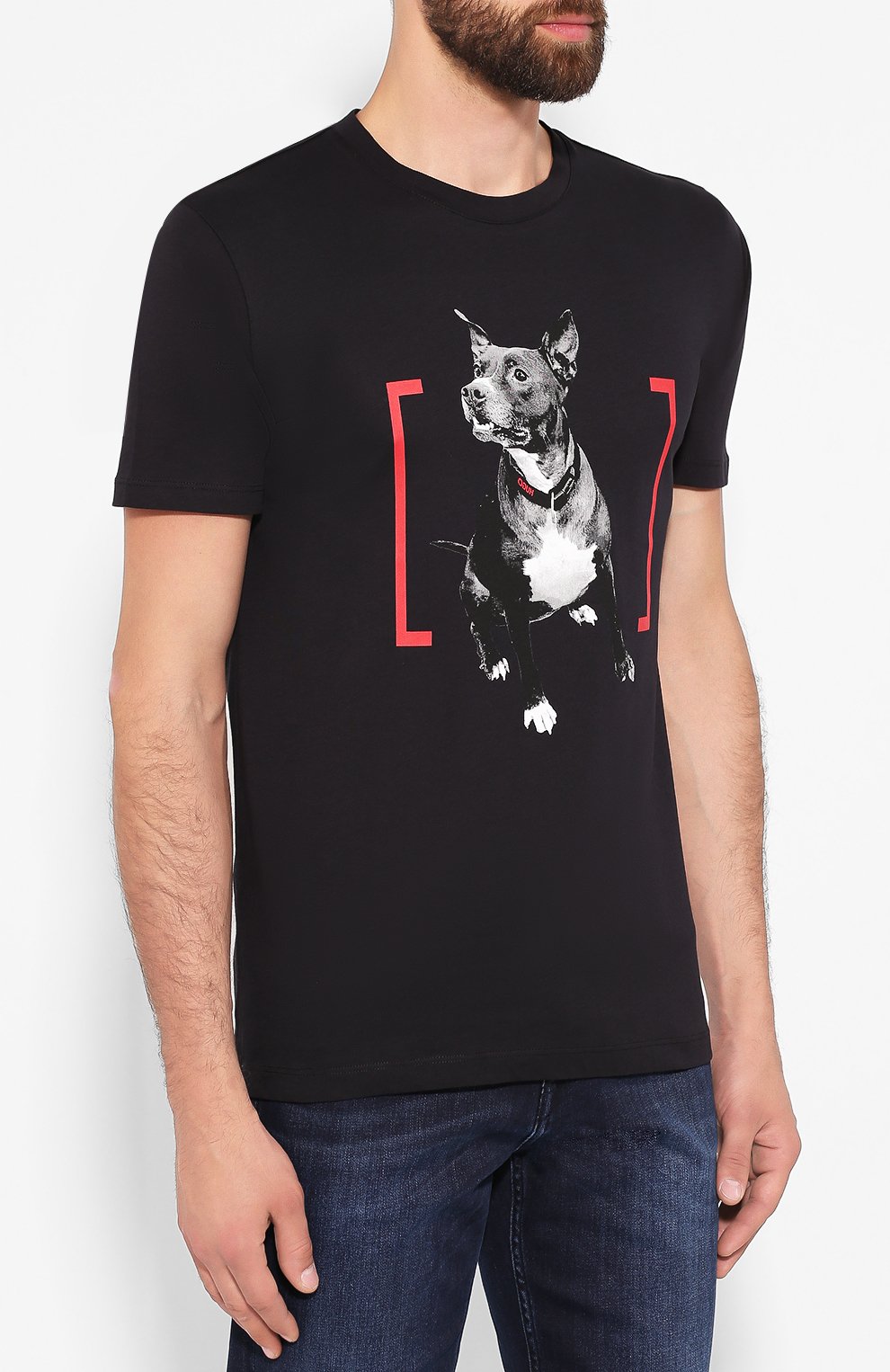 Хлопковая футболка HUGO, арт. 50416621, фото 3