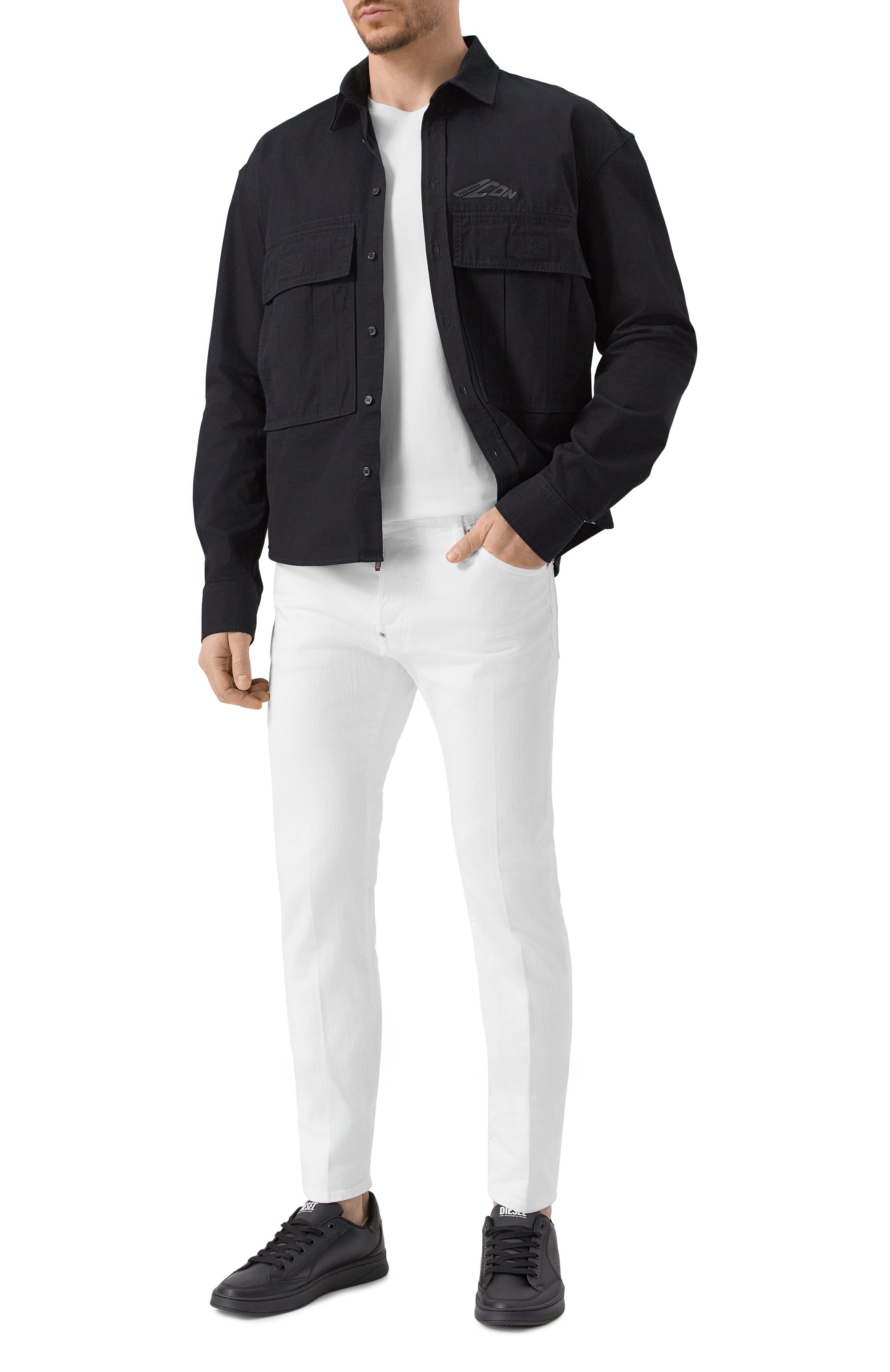 Джинсы cool guy DSQUARED2 белого цвета по цене 52750 руб., арт. S74LB1492/S39781, фото 2 Джинсы cool guy DSQUARED2, арт. S74LB1492/S39781, фото 2