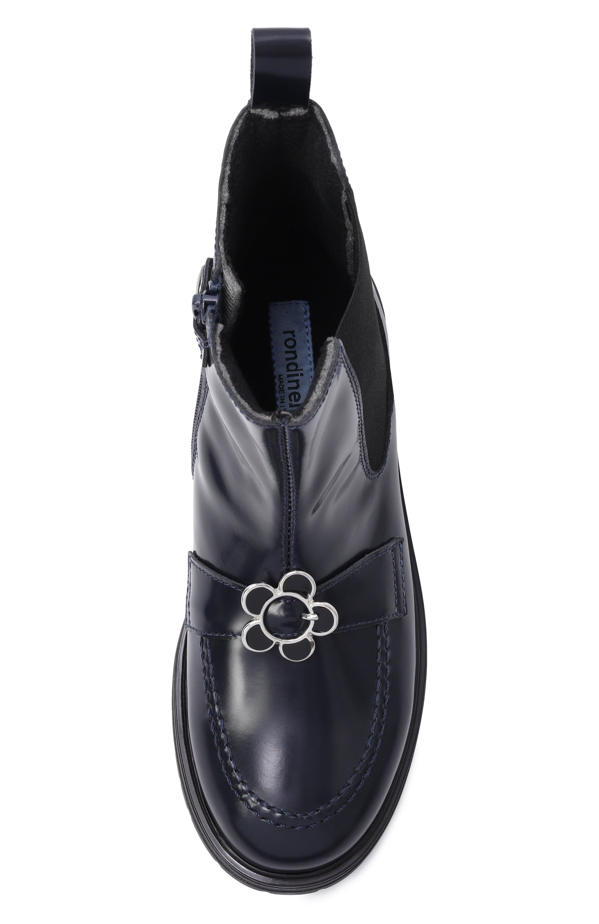 Кожаные челси RONDINELLA темно-синего цвета по цене 23550 руб., арт. 12097-3(A)/LEATHER/PILE_001, фото 4 Кожаные челси RONDINELLA, арт. 12097-3(A)/LEATHER/PILE_001, фото 4