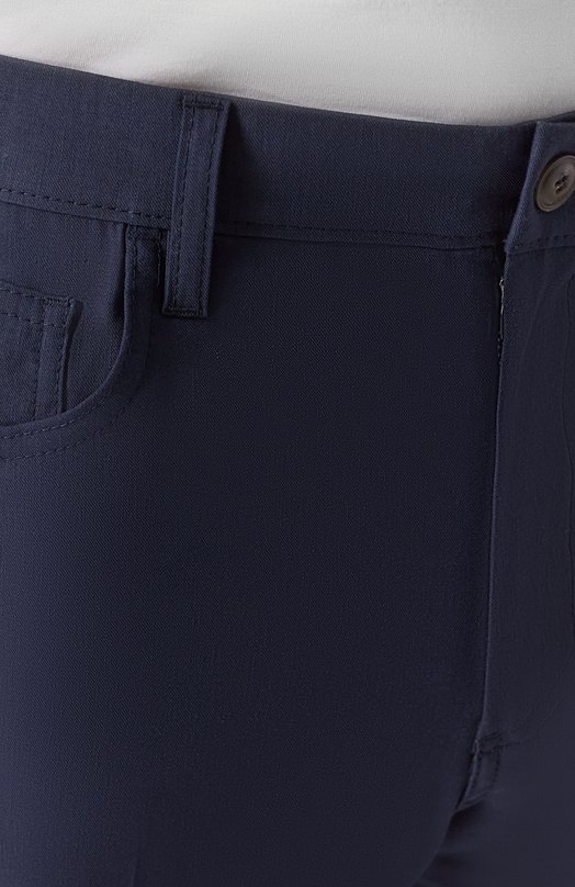 Брюки изо льна и шерсти Canali U7052/AE02571 Синий  U7052/AE02571 Фото 5