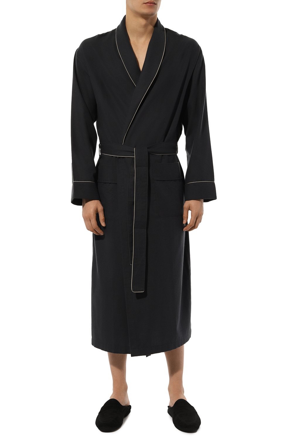Халат из хлопка и шерсти ZIMMERLI, арт. 4600-75143, фото 3