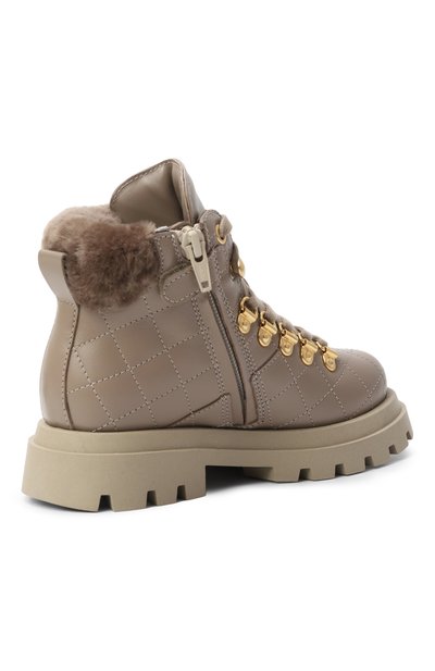 Кожаные ботинки GALLUCCI бежевого цвета по цене 35700 руб., арт. J20518BM, фото 3 Кожаные ботинки GALLUCCI, арт. J20518BM, фото 3