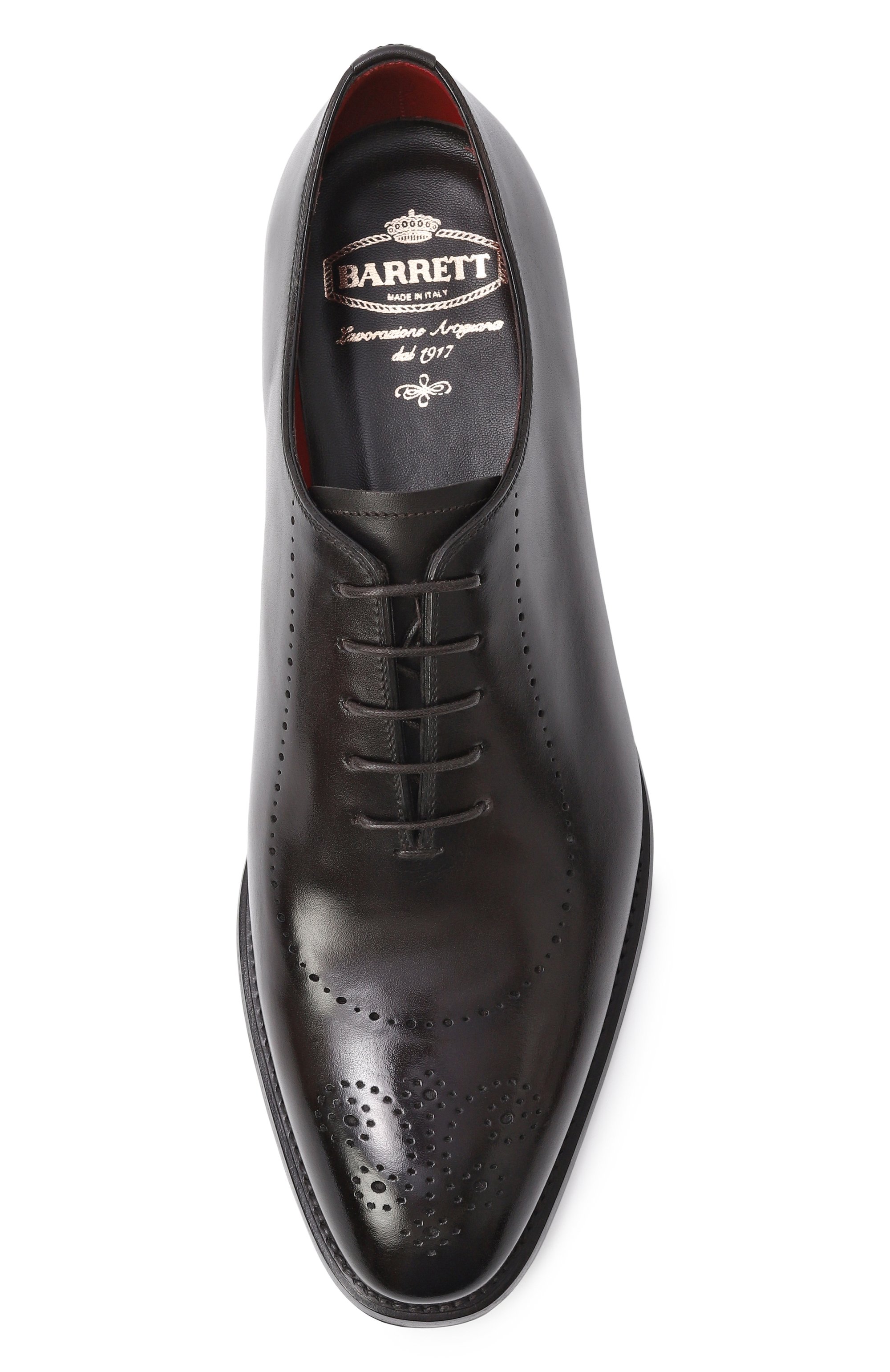 Кожаные оксфорды BARRETT темно-коричневого цвета по цене 85250 руб., арт. 242U003.1/BETIS CREAM, фото 6 Кожаные оксфорды BARRETT, арт. 242U003.1/BETIS CREAM, фото 6