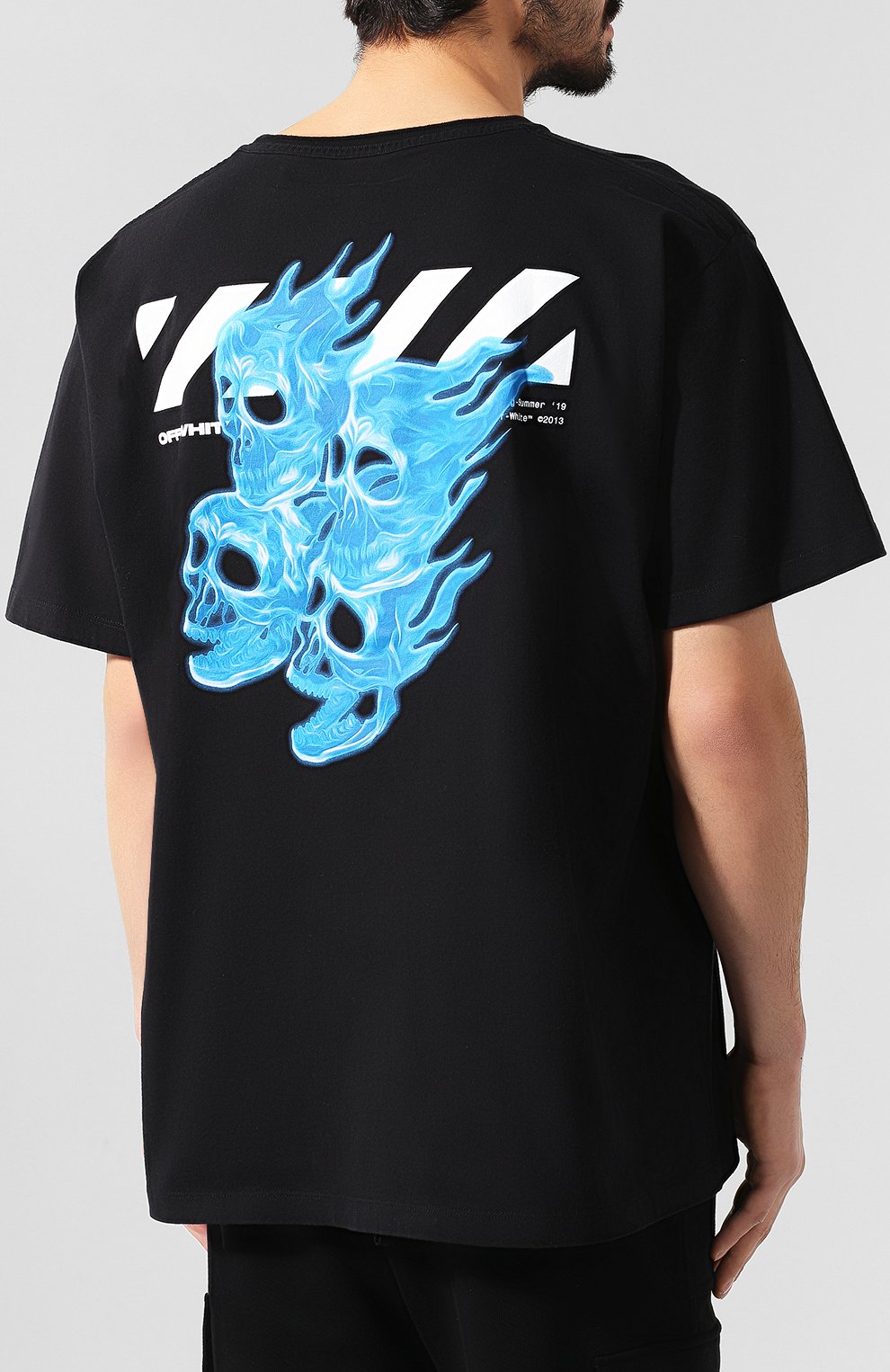 Хлопковая футболка OFF-WHITE, арт. 0MAA038S191850171088, фото 4