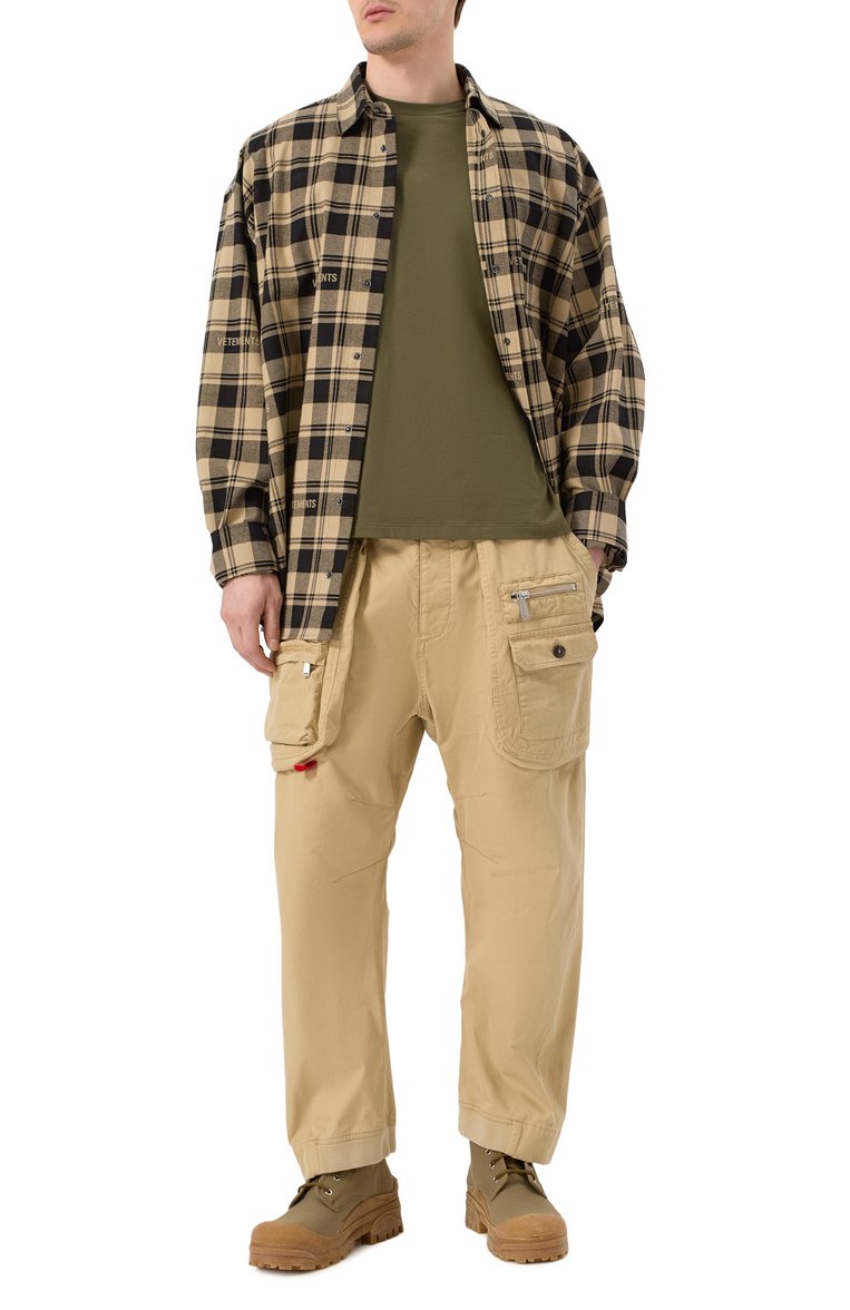 Мужские текстильные ботинки urban DSQUARED2 хаки цвета, арт. ABM0154/00300001 | Фото 2 (Каблук высота: Высокий; Материал внутренний: Текстиль; Подошва: Массивная; Материал внешний: Текстиль; Материал утеплителя: Без утеплителя; Мужское Кросс-КТ: Байкеры-обувь)