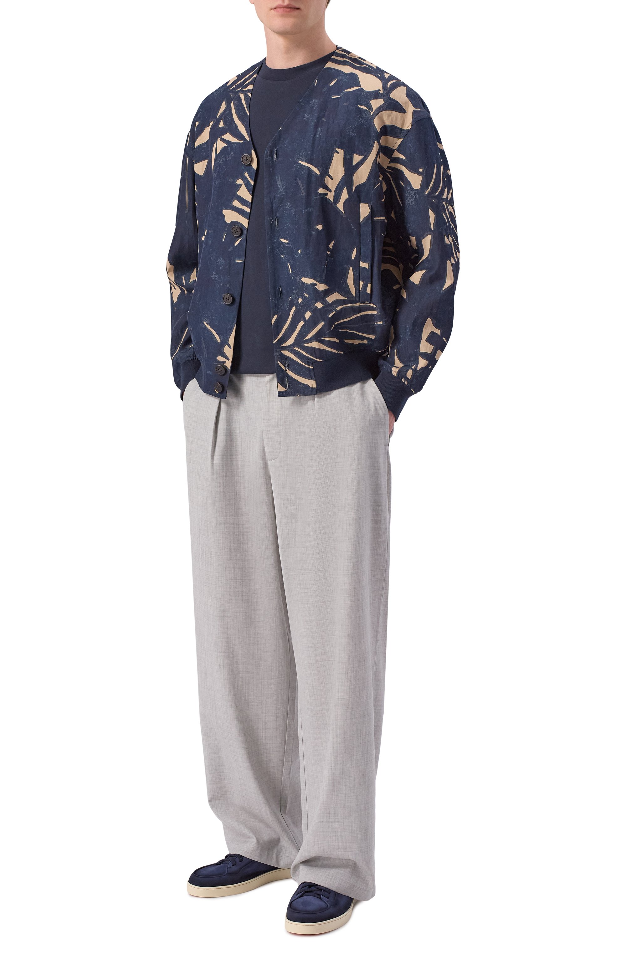 Бомбер из вискозы и льна EMPORIO ARMANI, арт. EM005486/AF13812, фото 2