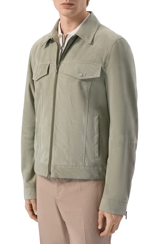 Замшевая куртка MVST M26.2PM.L001/L010 SUEDE Хаки  M26.2PM.L001/L010 SUEDE Фото 3