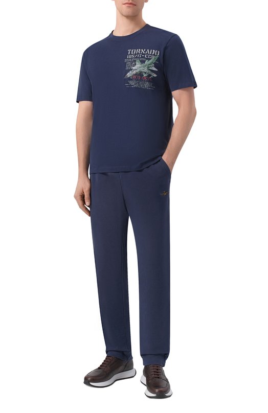 Хлопковая футболка Aeronautica Militare TS2537UJ00727 Синий  TS2537UJ00727 Фото 2