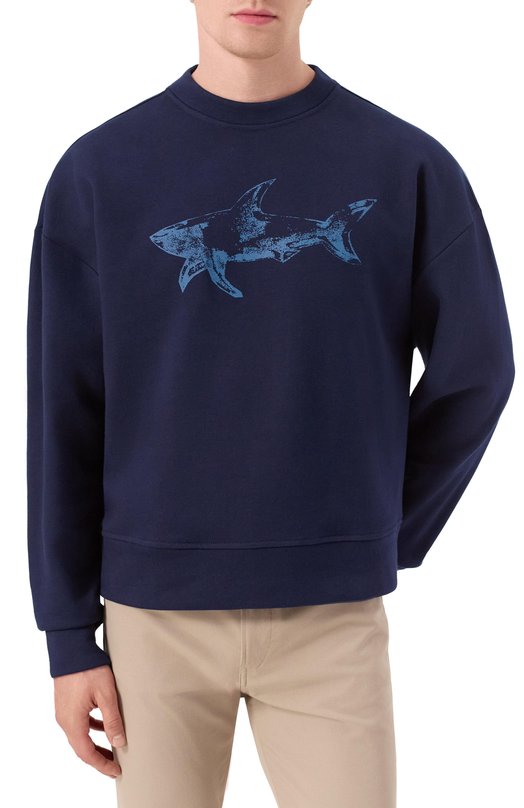 Хлопковый свитшот Paul&Shark 15311848/3XL-6XL Синий  15311848/3XL-6XL Фото 3
