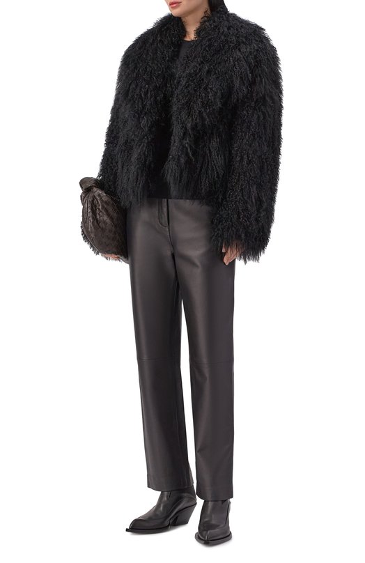 Шуба из ламы Sasha Kim SK-00001885 Чёрный  SK-00001885 Фото 2