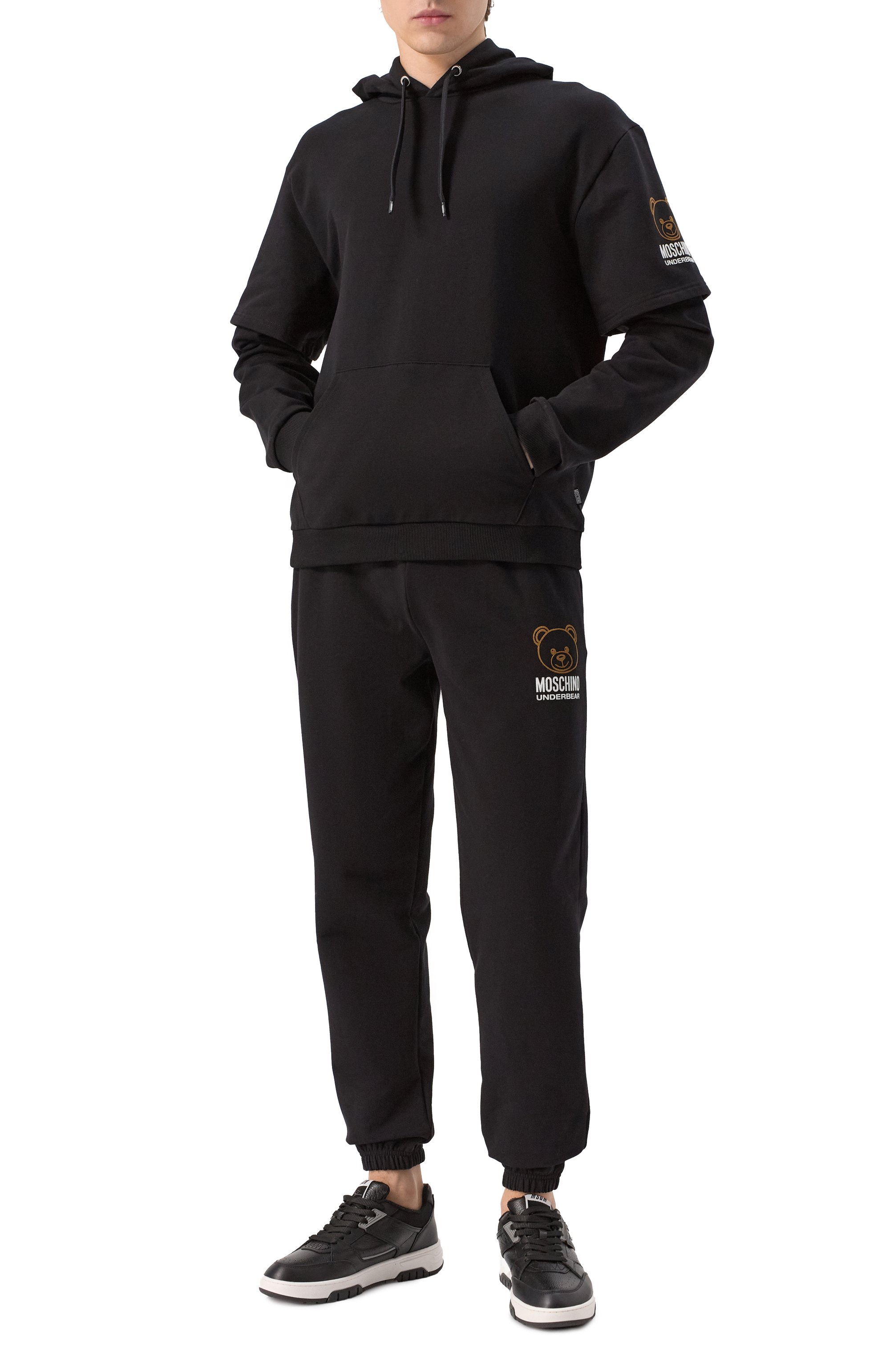 Хлопковые домашние джоггеры MOSCHINO, арт. A6814/4424, фото 2