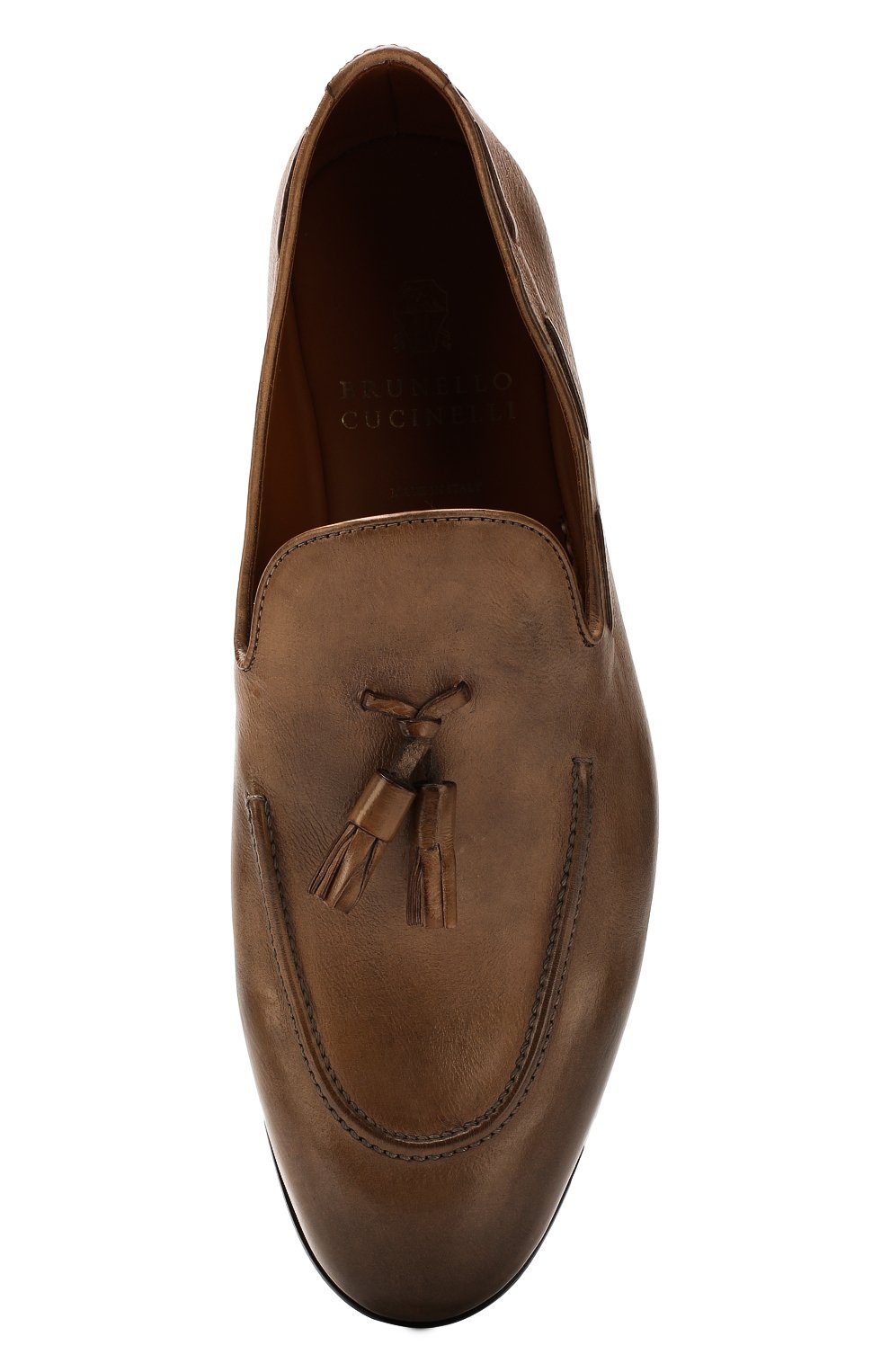 Кожаные лоферы BRUNELLO CUCINELLI коричневого цвета по цене 97300 руб., арт. MZUT0DZ873, фото 5 Кожаные лоферы BRUNELLO CUCINELLI, арт. MZUT0DZ873, фото 5